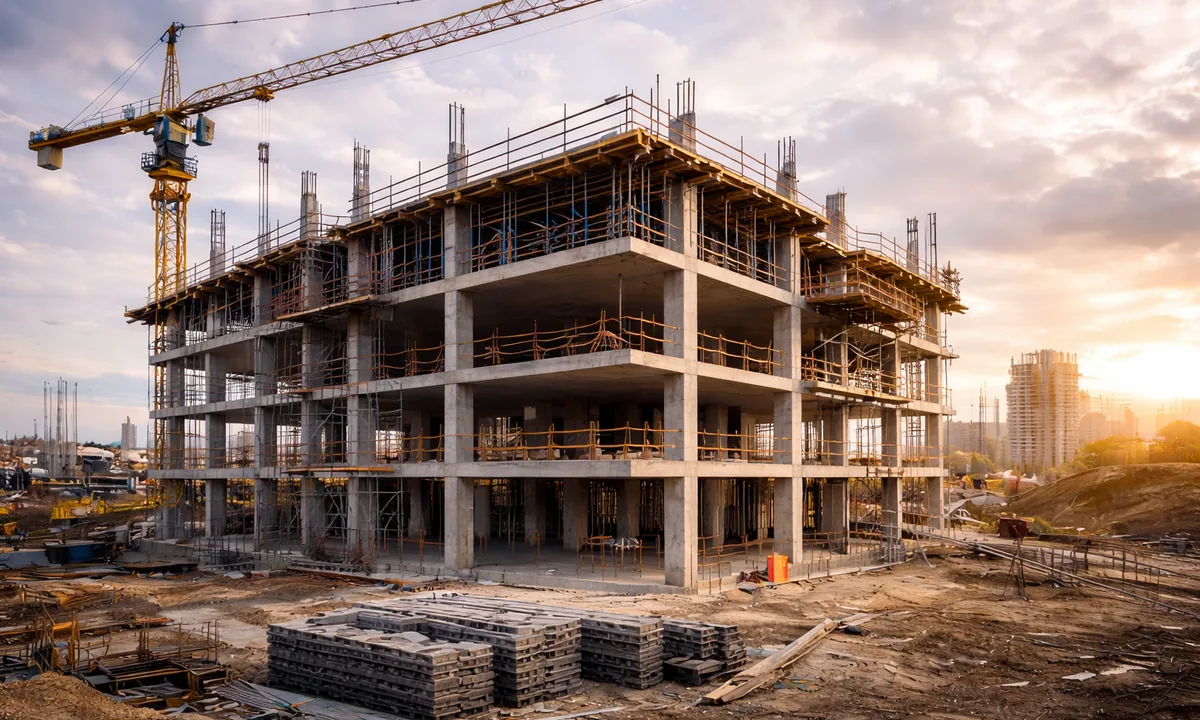 Estructura de edificio en construcción